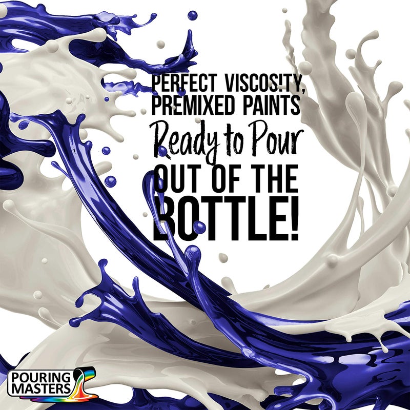 Pouring Masters طلاء أكريليك أزرق ألترا مارين جاهز للصب من بورينج ماسترز - ممتاز، 8 أونصات، مائي الأساس - مناسب للرسم على القماش، والخشب، والورق، والأعمال اليدوية، والبلاط، والصخور، وغيرها - Image 2